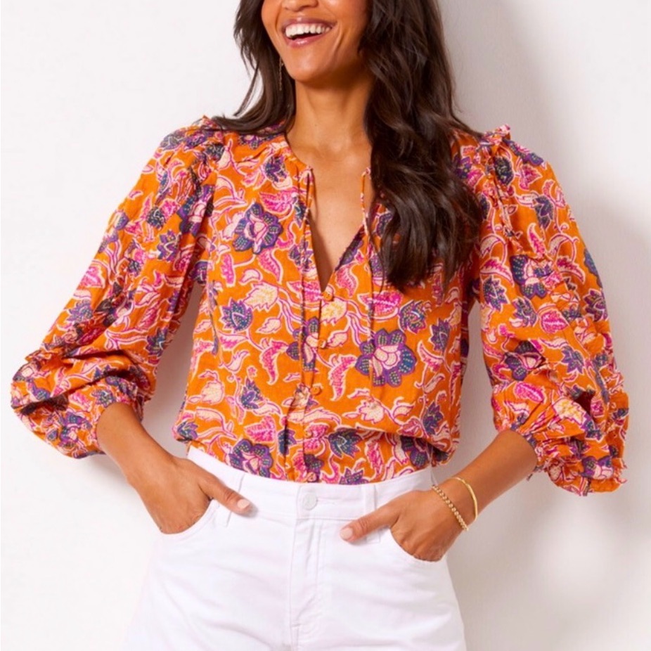 Cleobella Talia Blouse Size Xs 100% Organic Cotton